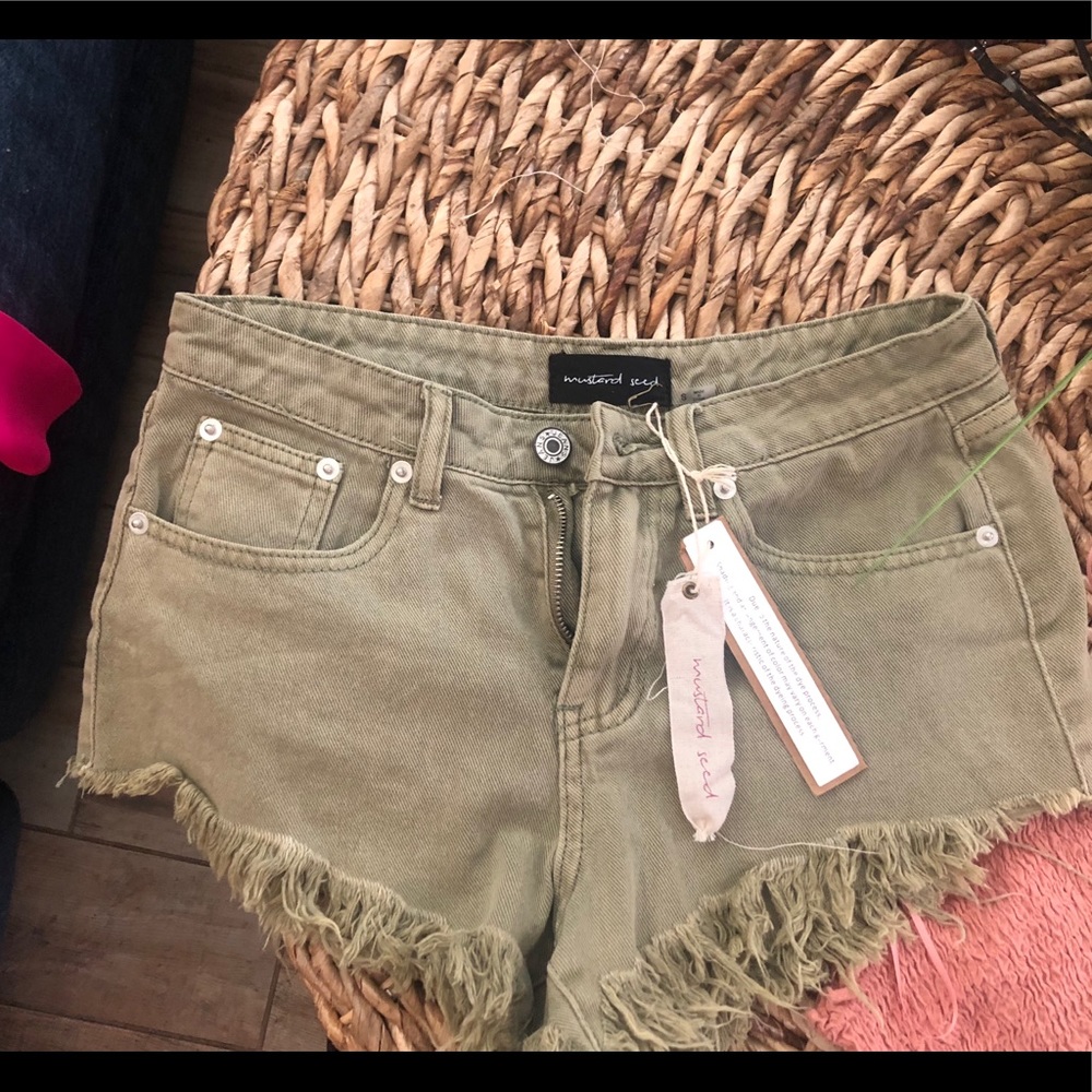 Olive green shorts